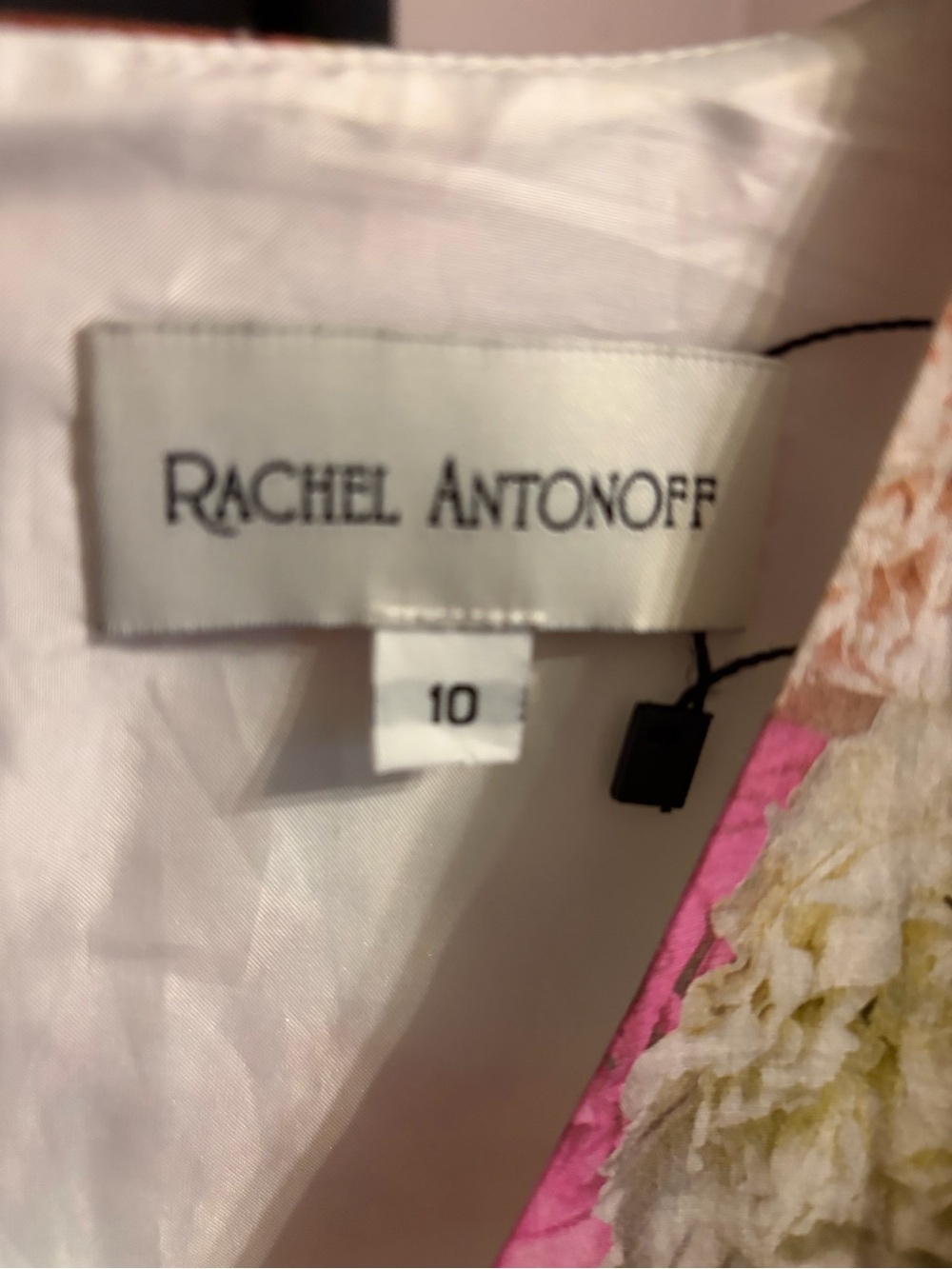 NWOT Rachel Antonoff Multi-Color Carnation V-Neck Midi Dress Size 10 Fit & Flare - Picture 4 of 4